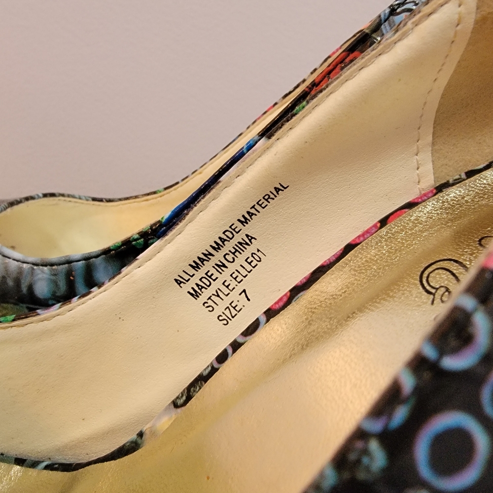 Rossette Elleo Multi Print Colorful Platform Stiletto  Size 7 - Picture 6 of 7